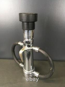 Vintage chrome Elkhart 21/2 in. Play pipe & wooster adjustable stream fire nozz