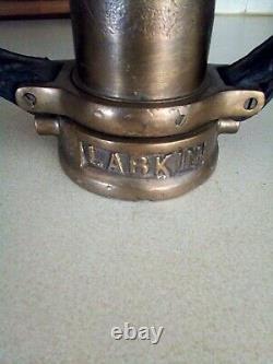 Vintage larkin brass fire nozzle 14 1\2 inch