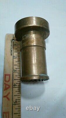 Vintage lot of 6 used brass fire hose nozzles Seco Elkhart Powhatan