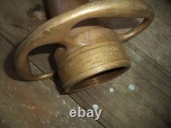 Vtg 1940's American La France Poweron Fire Hose Nozzle Elmira NY. Model P 10A