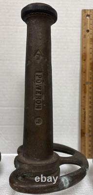 Vtg 1940's American La France Poweron Fire Hose Nozzles Lot of 3