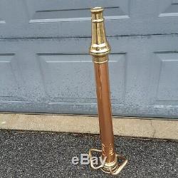 Vtg 30 tall Brass Pipe FIRE NOZZLE