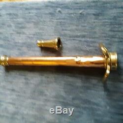 Vtg 30 tall Brass Pipe FIRE NOZZLE