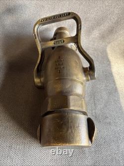 Vtg Akron Brass Fire Hose Nozzle USN United States Navy Water FogWeight 18 lb