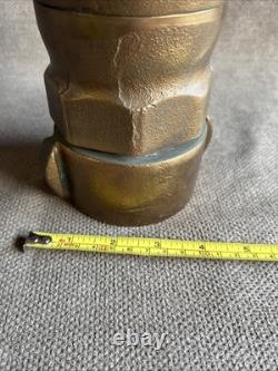 Vtg Akron Brass Fire Hose Nozzle USN United States Navy Water FogWeight 18 lb