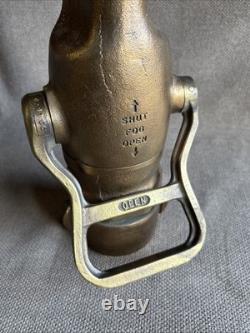 Vtg Akron Brass Fire Hose Nozzle USN United States Navy Water FogWeight 18 lb