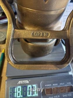 Vtg Akron Brass Fire Hose Nozzle USN United States Navy Water FogWeight 18 lb