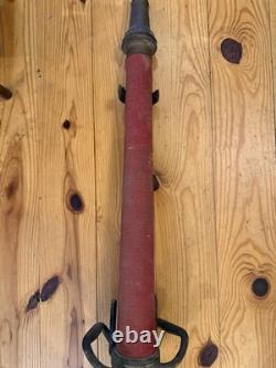 Vtg Allen Underwriter Brass Fire Nozzle Red 30 Firefighter Collectible Movie Pr