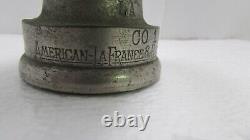 Vtg American-LaFrance & Foamite Corp Signed Ladder Co Fire Firehose Nozzle 1919