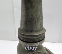 Vtg American-LaFrance & Foamite Corp Signed Ladder Co Fire Firehose Nozzle 1919