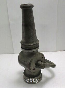 Vtg American-LaFrance & Foamite Corp Signed Ladder Co Fire Firehose Nozzle 1919