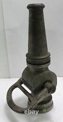 Vtg American-LaFrance & Foamite Corp Signed Ladder Co Fire Firehose Nozzle 1919