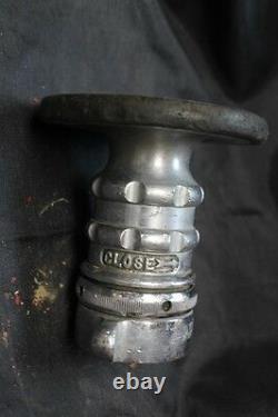 Vtg Antique Fire Hose Nozzle Elkhart Brass Mfg. Co. Off 1964 Seagrave Firetruck