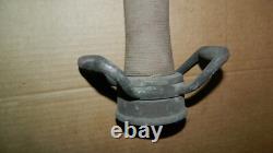 Vtg Antique Fireman's Fire Truck Large Cord Wrapped Playpipe + Brass Hose Nozzle