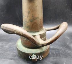 Vtg Elkhart Brass Mgf 3 STAGE 16.5 Pat Pending Dual Butterfly FIRE HOSE NOZZLE