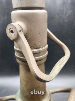Vtg Elkhart Brass Mgf 3 STAGE 16.5 Pat Pending Dual Butterfly FIRE HOSE NOZZLE
