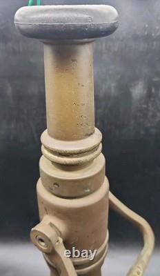 Vtg Elkhart Brass Mgf 3 STAGE 16.5 Pat Pending Dual Butterfly FIRE HOSE NOZZLE