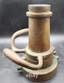 Vtg Elkhart Brass Mgf 3 STAGE 16.5 Pat Pending Dual Butterfly FIRE HOSE NOZZLE