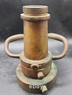 Vtg Elkhart Brass Mgf 3 STAGE 16.5 Pat Pending Dual Butterfly FIRE HOSE NOZZLE