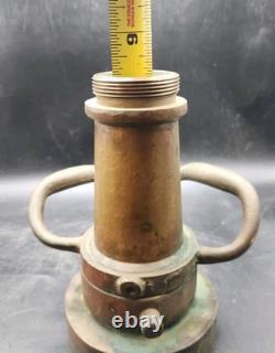 Vtg Elkhart Brass Mgf 3 STAGE 16.5 Pat Pending Dual Butterfly FIRE HOSE NOZZLE