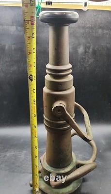 Vtg Elkhart Brass Mgf 3 STAGE 16.5 Pat Pending Dual Butterfly FIRE HOSE NOZZLE