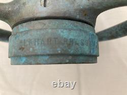 Vtg Elkhart Fire Fighter 10 Brass Fire Hose Nozzle & Handle LPS-200 No-Shock