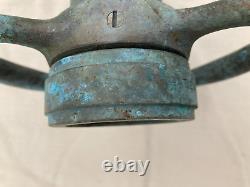 Vtg Elkhart Fire Fighter 10 Brass Fire Hose Nozzle & Handle LPS-200 No-Shock