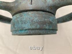 Vtg Elkhart Fire Fighter 10 Brass Fire Hose Nozzle & Handle LPS-200 No-Shock