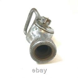 Vtg Nickel Or Chrome Plated Copper FD187 Fire Hose Nozzle 8.5