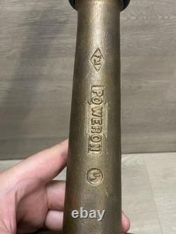 Vtg Poweron 10 Firefighter Fire Hose Nozzle Equipment