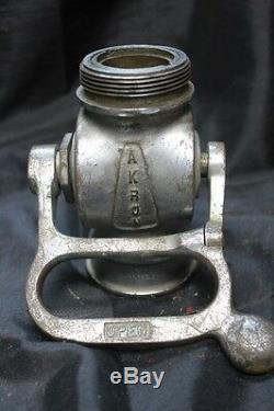 Vtg Shut Off Valve for Fire Hose Nozzle by Akron Brass 1964 Seagrave Firetruck