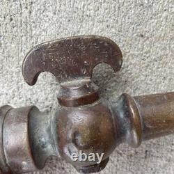 Vtg Solid Brass 19th Century Harlin Mfg Co High Pressure Fire Water Hose Nozzle