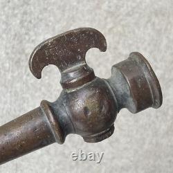Vtg Solid Brass 19th Century Harlin Mfg Co High Pressure Fire Water Hose Nozzle