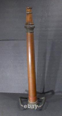 Vtg Solid Brass Powhatan B&I Works Fireman's Fire Truck Hose Nozzle 30 Cannon