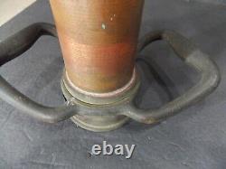 Vtg Solid Brass Powhatan B&I Works Fireman's Fire Truck Hose Nozzle 30 Cannon