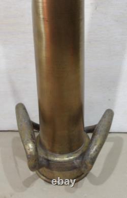 Vtg Solid Brass W. D. Allen Mfg. Co. Fireman's Fire Truck Hose Nozzle 30 Cannon
