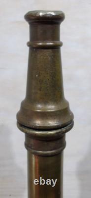 Vtg Solid Brass W. D. Allen Mfg. Co. Fireman's Fire Truck Hose Nozzle 30 Cannon