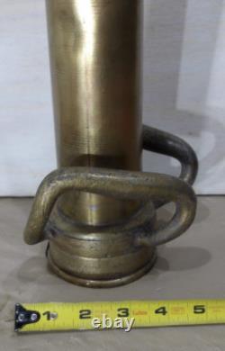 Vtg Solid Brass W. D. Allen Mfg. Co. Fireman's Fire Truck Hose Nozzle 30 Cannon