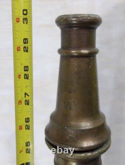 Vtg Solid Brass W. D. Allen Mfg. Co. Fireman's Fire Truck Hose Nozzle 30 Cannon