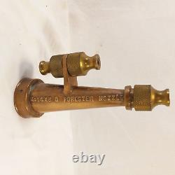 Vtg Western Fire Equipment No 14x570 Brass Forester Nozzle w 3/16, 3/8, 1/4 Tips