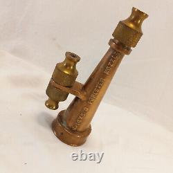 Vtg Western Fire Equipment No 14x570 Brass Forester Nozzle w 3/16, 3/8, 1/4 Tips