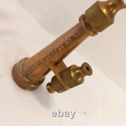 Vtg Western Fire Equipment No 14x570 Brass Forester Nozzle w 3/16, 3/8, 1/4 Tips