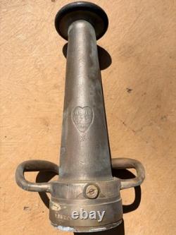 Vtgage Elkhart Fire Fighter 10 Brass Fire Hose Nozzle & Handle DPS-200