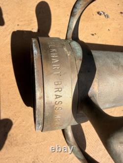 Vtgage Elkhart Fire Fighter 10 Brass Fire Hose Nozzle & Handle DPS-200