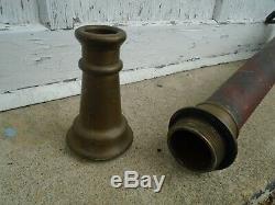 WD Allen Large 30 Fire Nozzle Vintage 1931 2-1/2 with Smooth Bore Tip