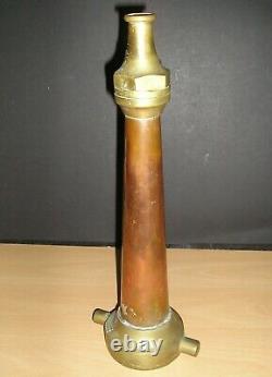 WW-II Hampshire Auxiliary Fire Service 3 Brass & Copper Fire Hose Nozzle