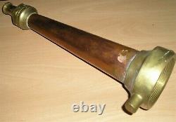 WW-II Hampshire Auxiliary Fire Service 3 Brass & Copper Fire Hose Nozzle