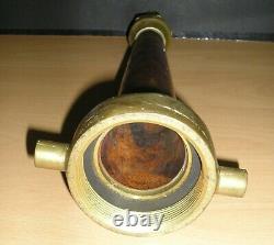 WW-II Hampshire Auxiliary Fire Service 3 Brass & Copper Fire Hose Nozzle