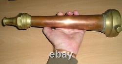 WW-II Hampshire Auxiliary Fire Service 3 Brass & Copper Fire Hose Nozzle