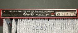 Wilson & Cousins Fire Hose Swing Pin Rack IE141, 1.5 x 75ft, Red Lexan Nozzle